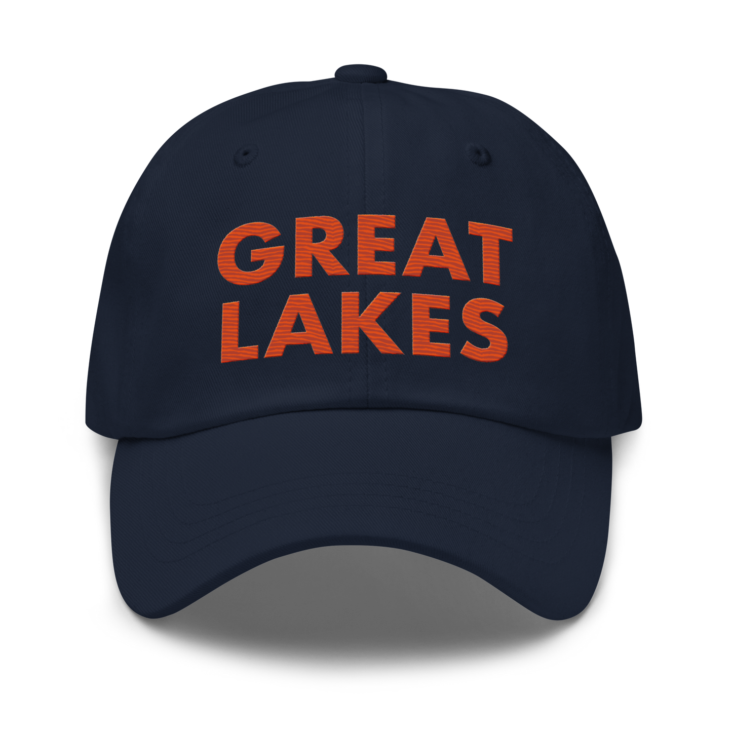 'Great Lakes' Dad Hat (Geometric Sans Font) | Maple Leaf Orange