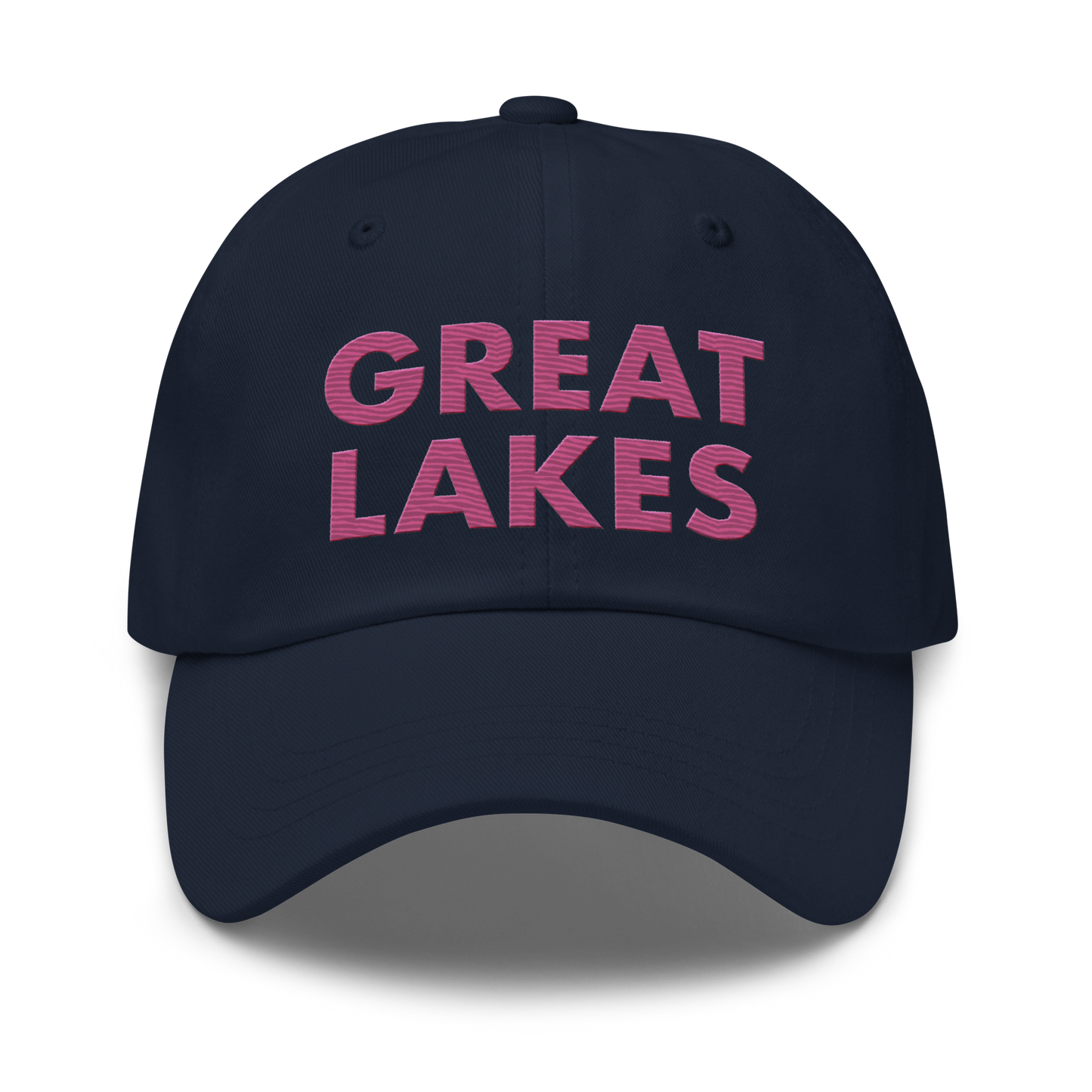 'Great Lakes' Dad Hat (Geometric Sans Font) | Apple Blossom Pink