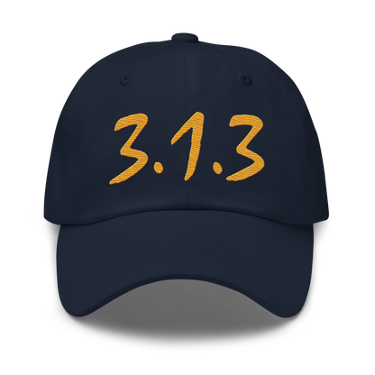 Detroit '313' Dad Hat (Compton Font) | Gold