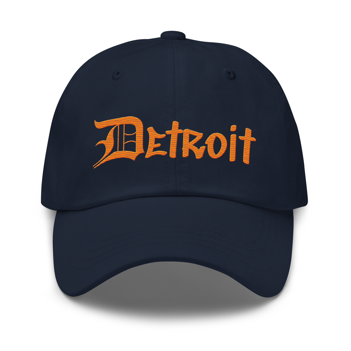 'Detroit' Dad Hat (OED Tag Font) | Orange