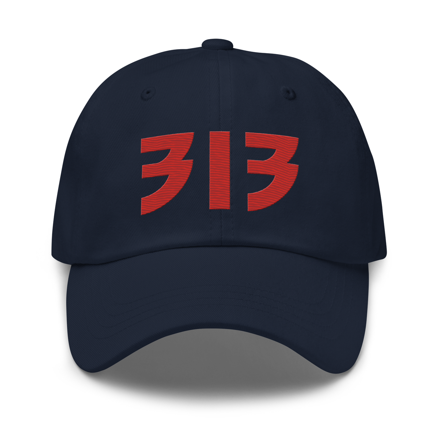 Detroit '313' Dad Hat (Glam Rock Font) | Aliform Red