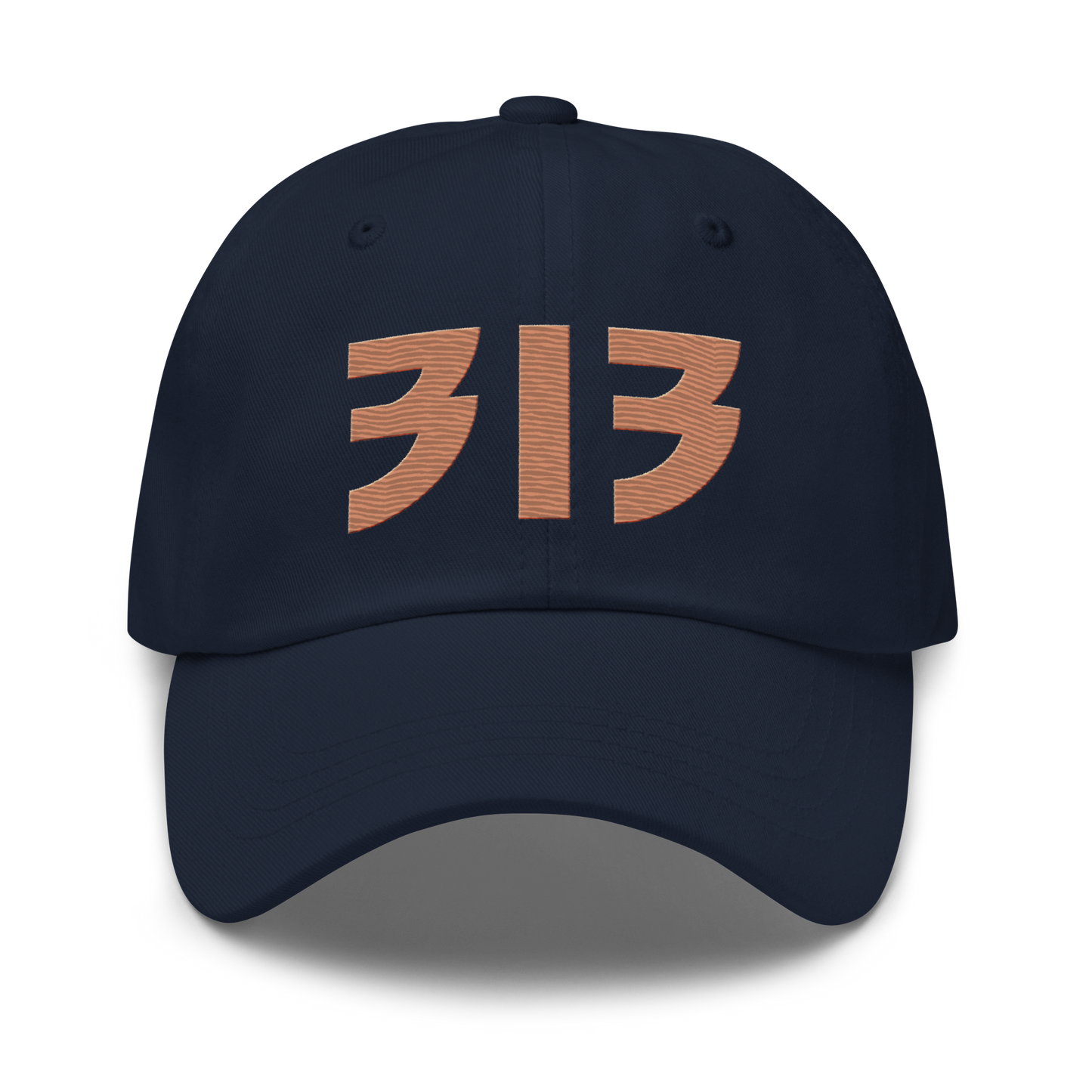 Detroit '313' Dad Hat (Glam Rock Font) | Copper