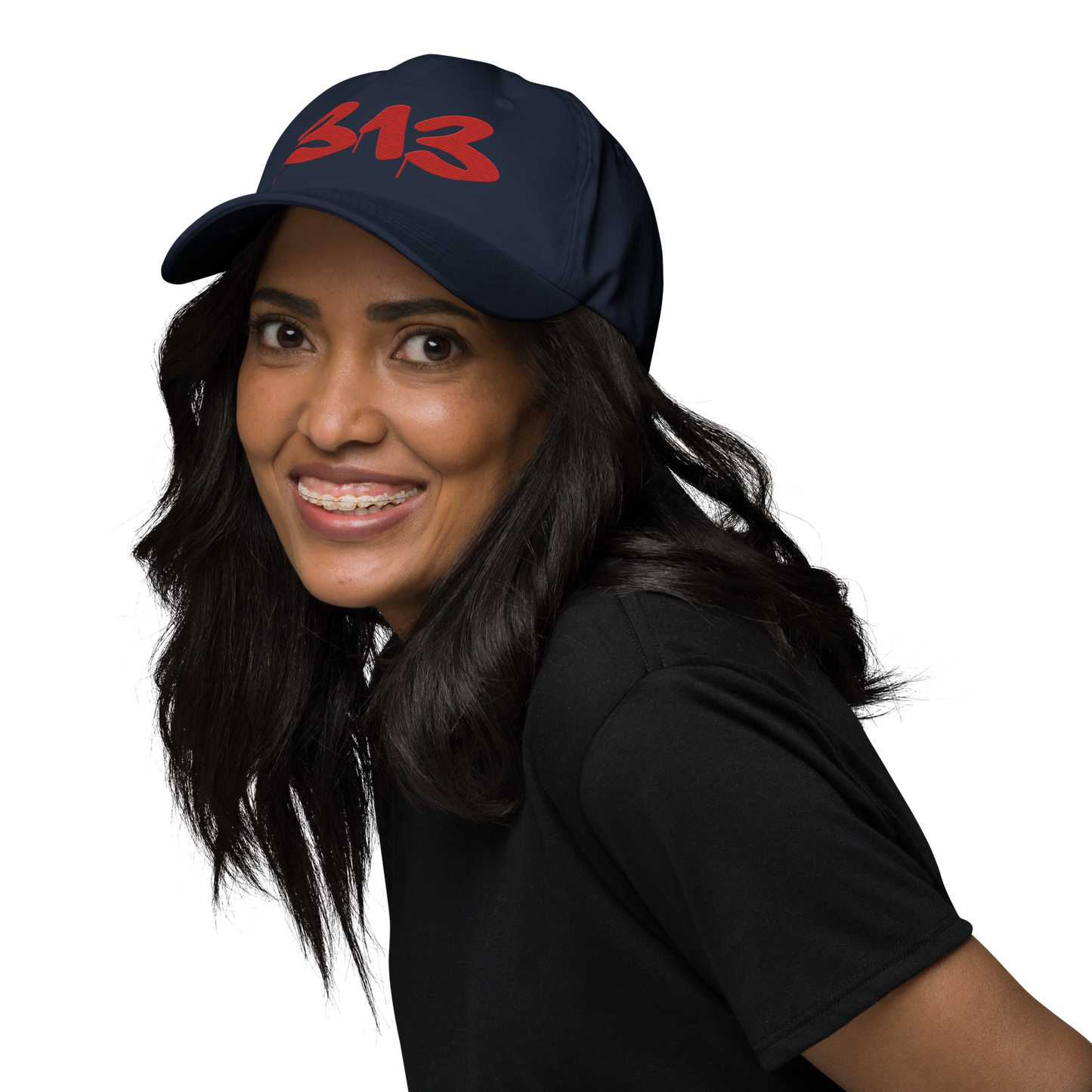 Detroit '313' Dad Hat (Tag Font) | Aliform Red