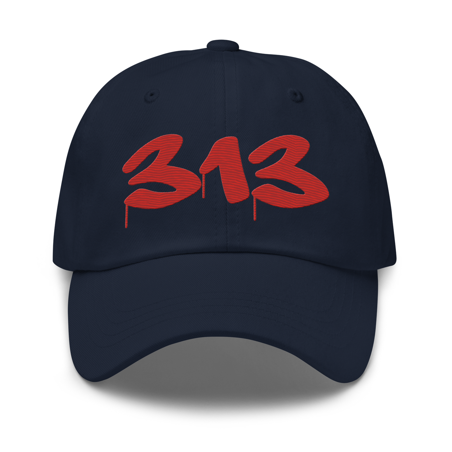 Detroit '313' Dad Hat (Tag Font) | Aliform Red