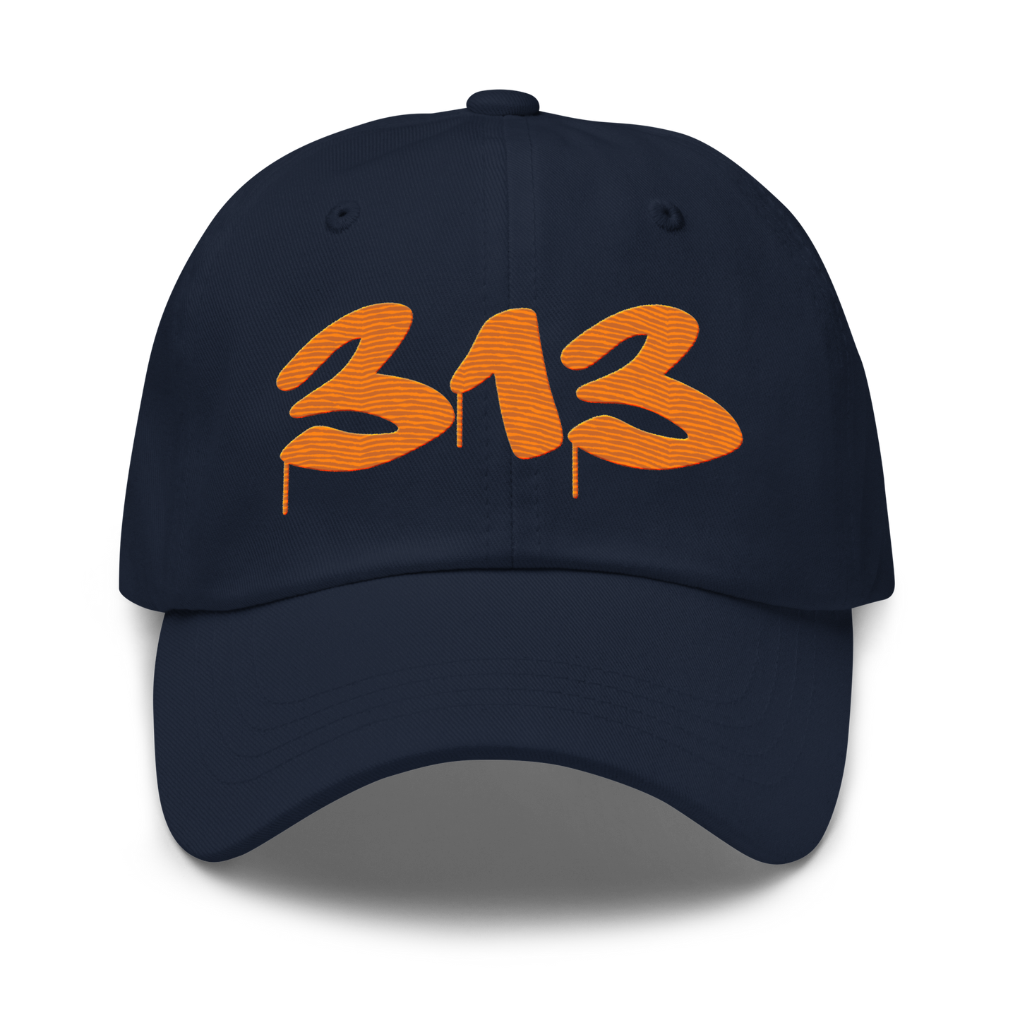 Detroit '313' Dad Hat (Tag Font) | Orange