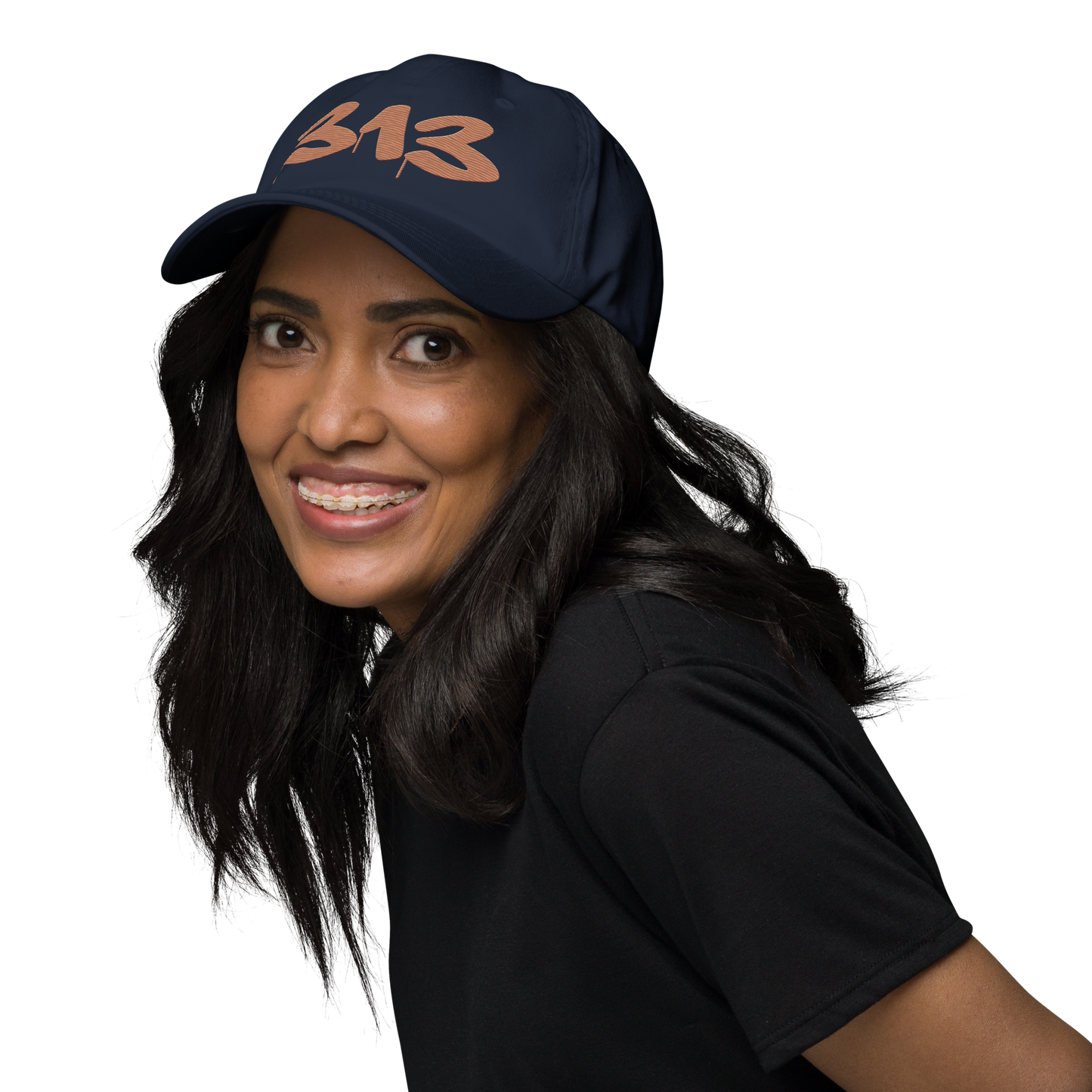 Detroit '313' Dad Hat (Tag Font) | Copper