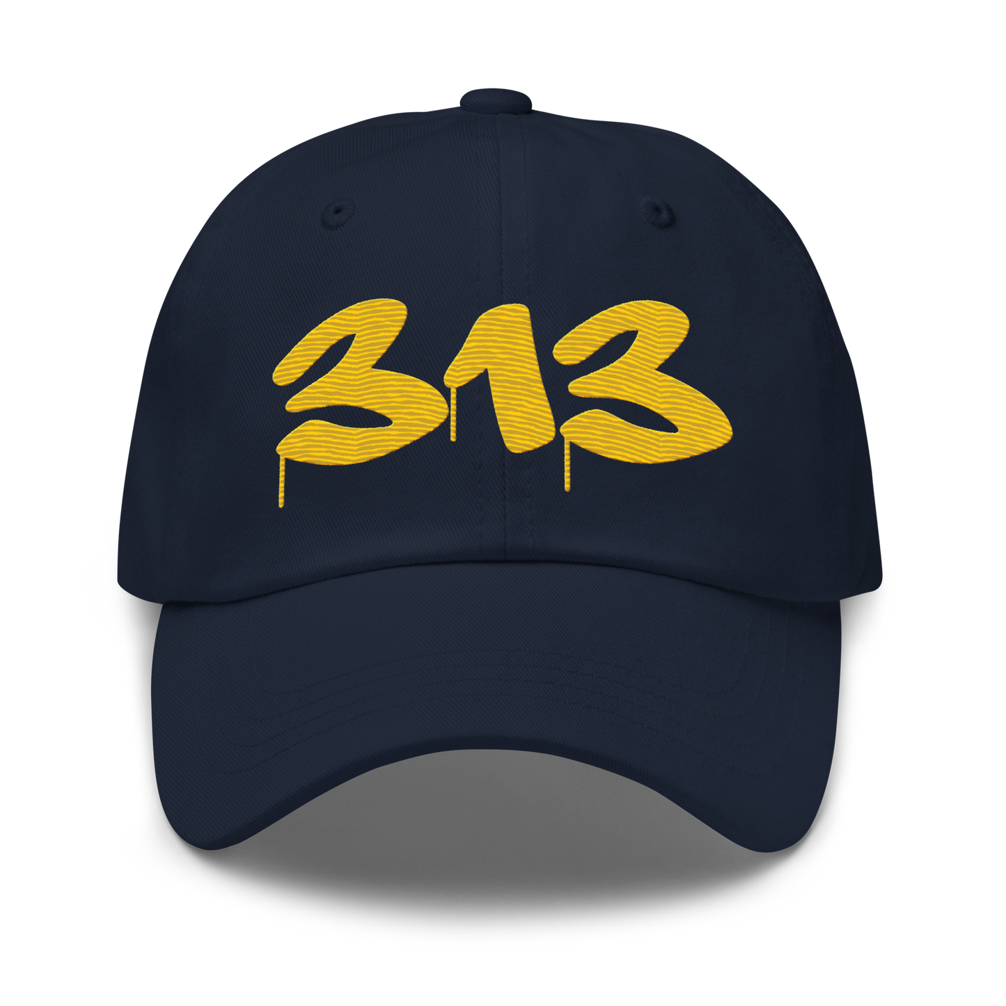 Detroit '313' Dad Hat (Tag Font) | Maize