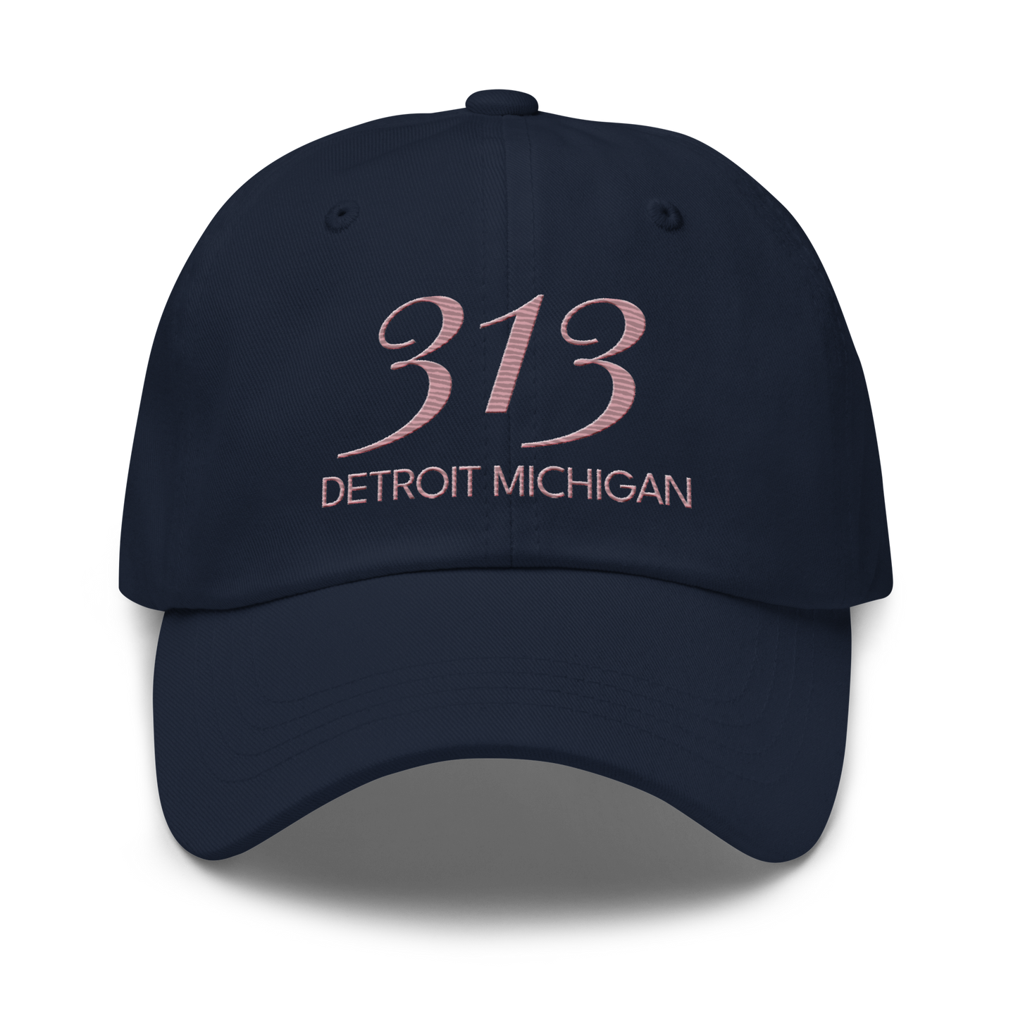 '313 Detroit Michigan' Dad Hat | Cherry Blossom Pink