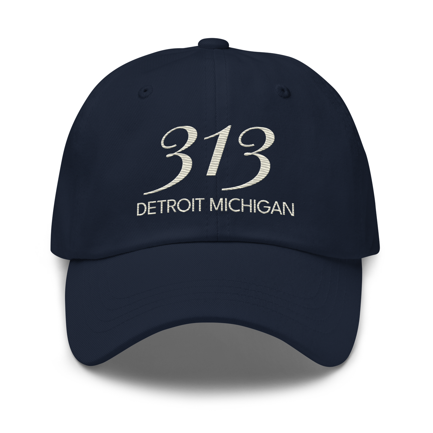 '313 Detroit Michigan' Dad Hat | Ivory White