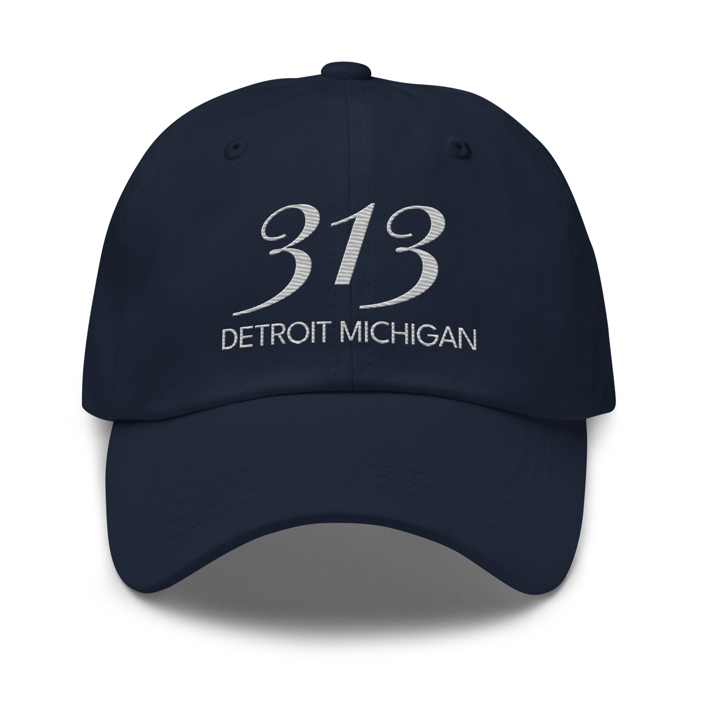 '313 Detroit Michigan' Dad Hat | Platinum