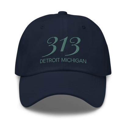 '313 Detroit Michigan' Dad Hat | Copper Green