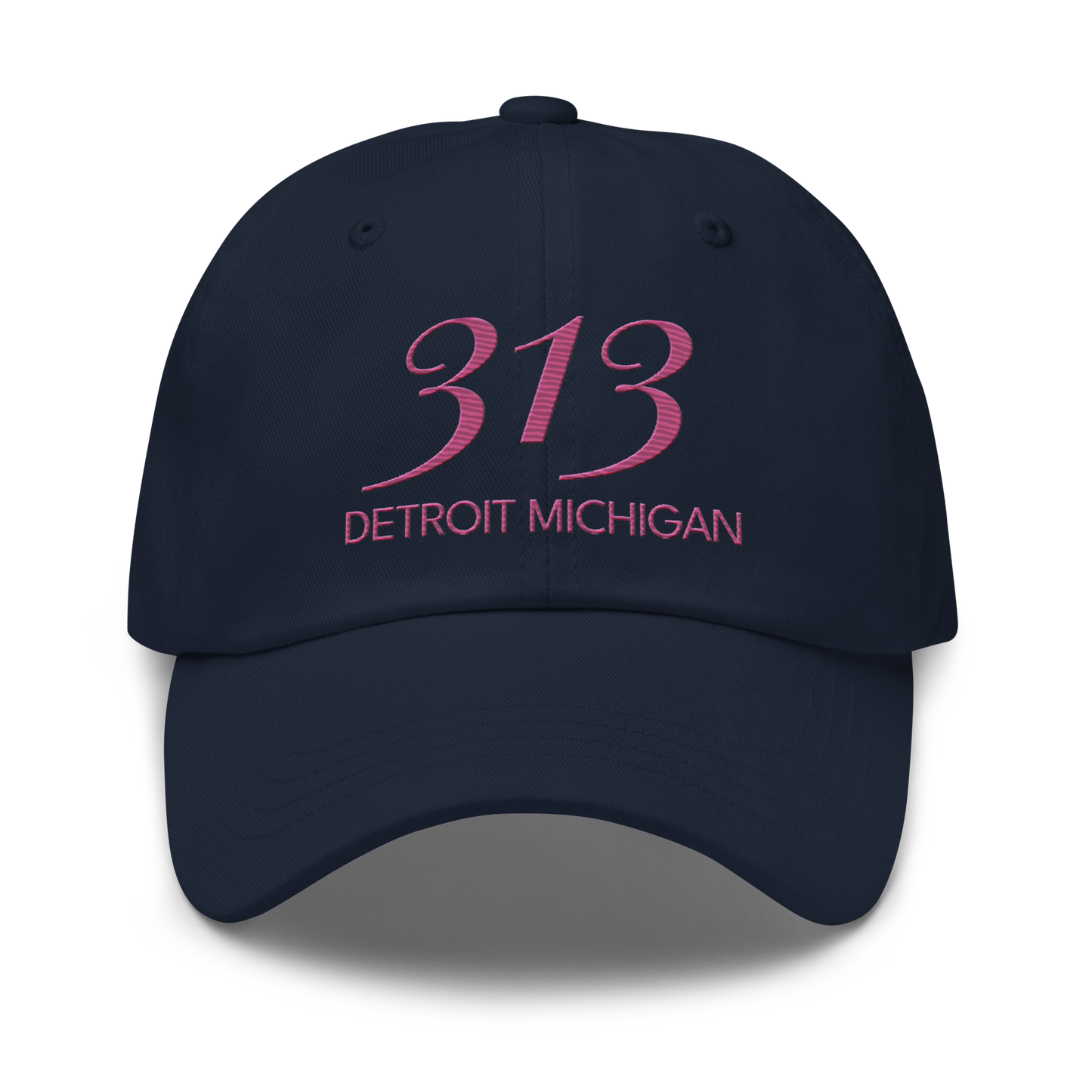 '313 Detroit Michigan' Dad Hat | Apple Blossom Pink