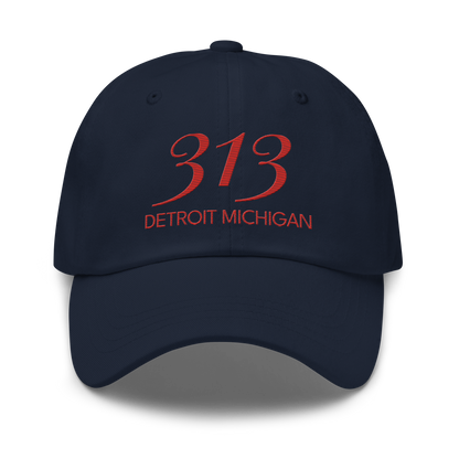 '313 Detroit Michigan' Dad Hat | Aliform Red