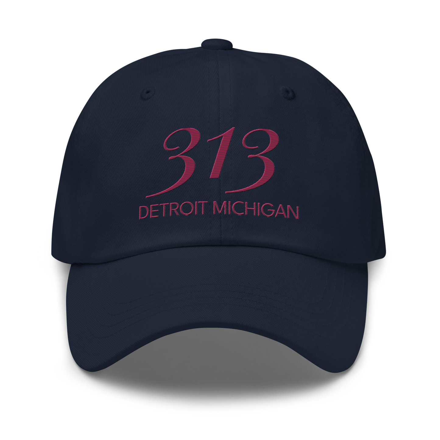 '313 Detroit Michigan' Dad Hat | Ruby Red