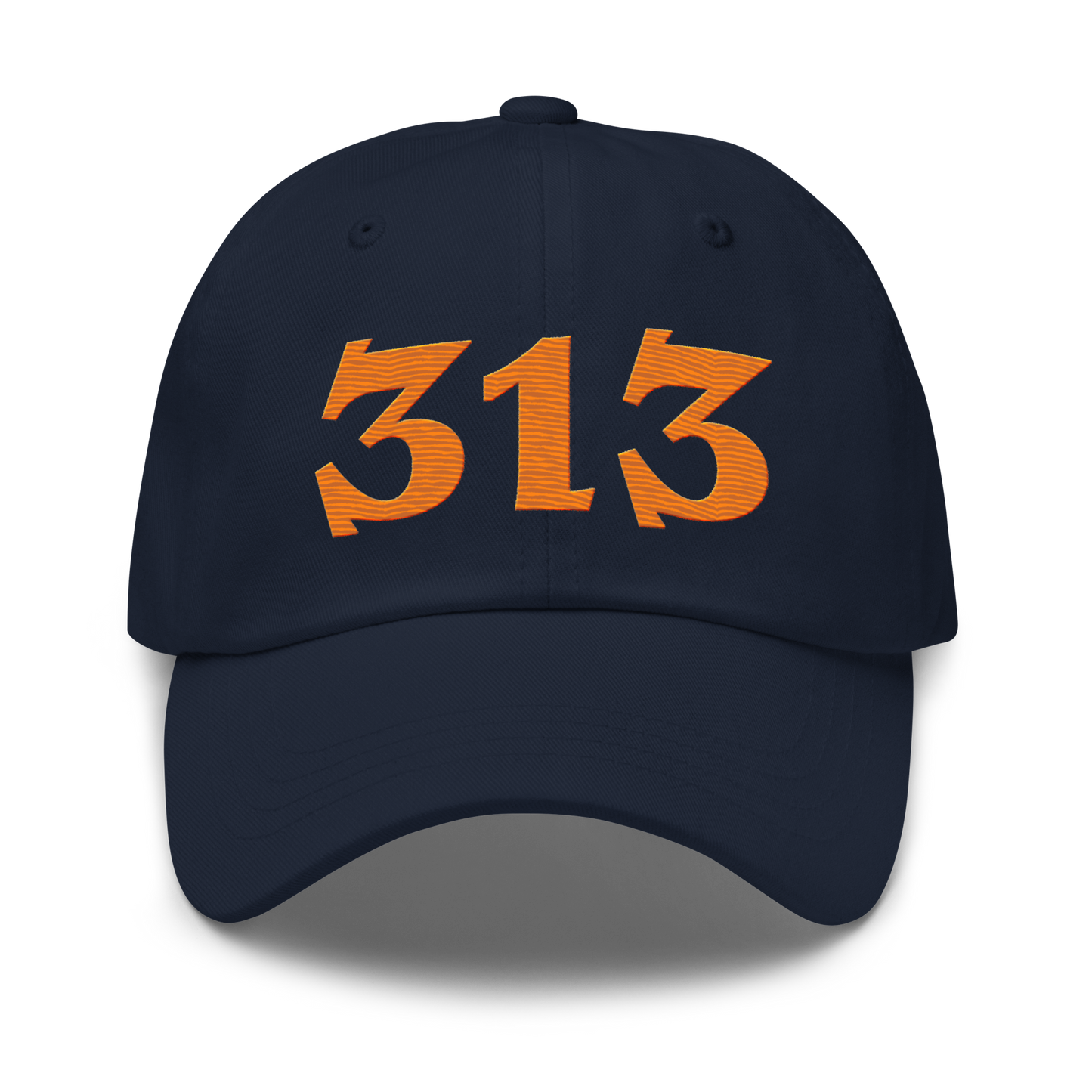 Detroit '313' Dad Hat (Angry Font) | Orange