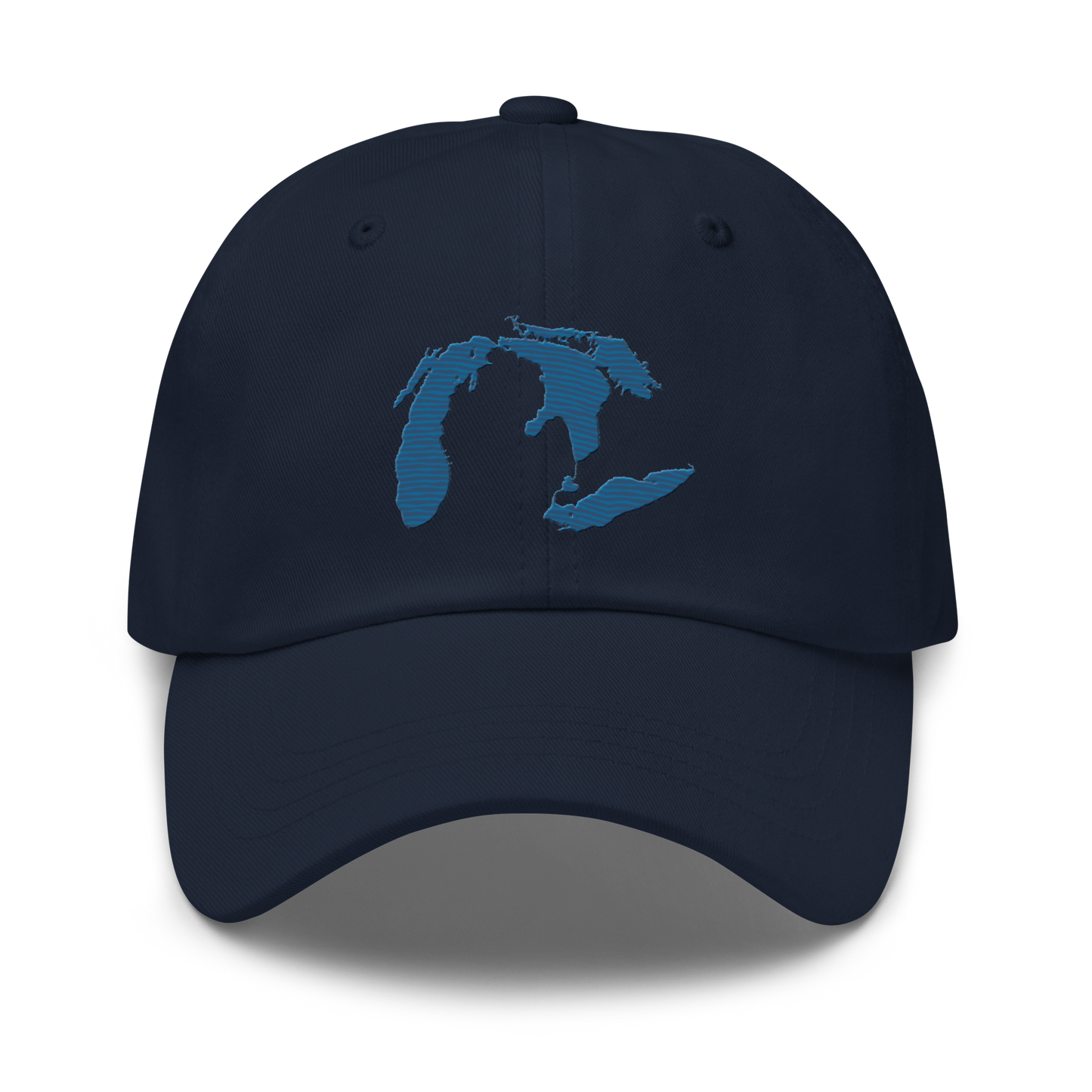 Michigan Lower Peninsula Dad Hat (w/ Lakes) | Blueberry