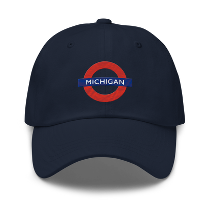 'Michigan' Dad Hat (London Tube Parody)