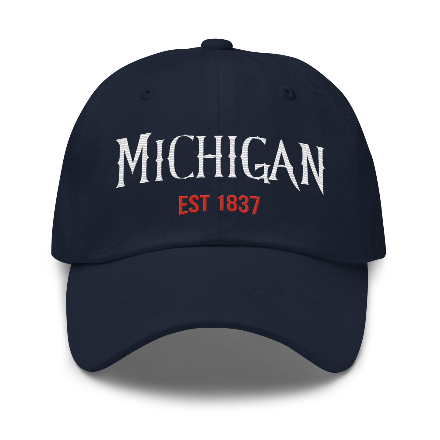 'Michigan EST 1837' Dad Hat (Spooky Teen Drama Parody)