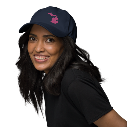 Michigan Dad Hat | Apple Blossom Pink Outline