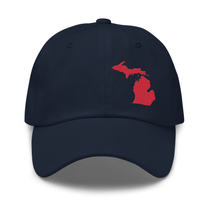 Michigan Dad Hat | Lighthouse Red Outline