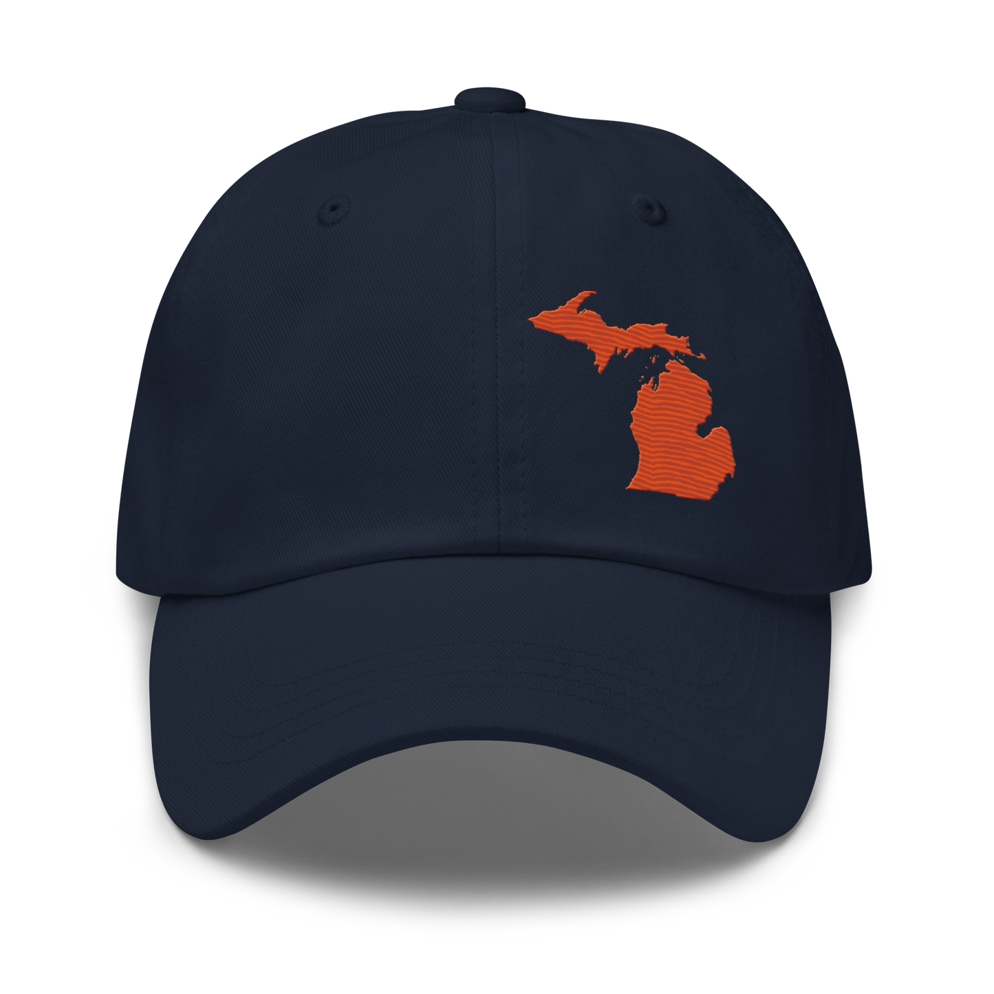 Michigan Dad Hat | Maple Leaf Orange Outline