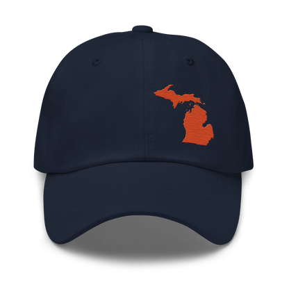 Michigan Dad Hat | Maple Leaf Orange Outline