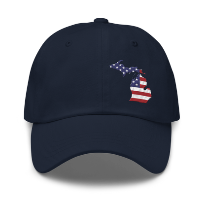 Michigan Dad Hat | Patriotic Outline