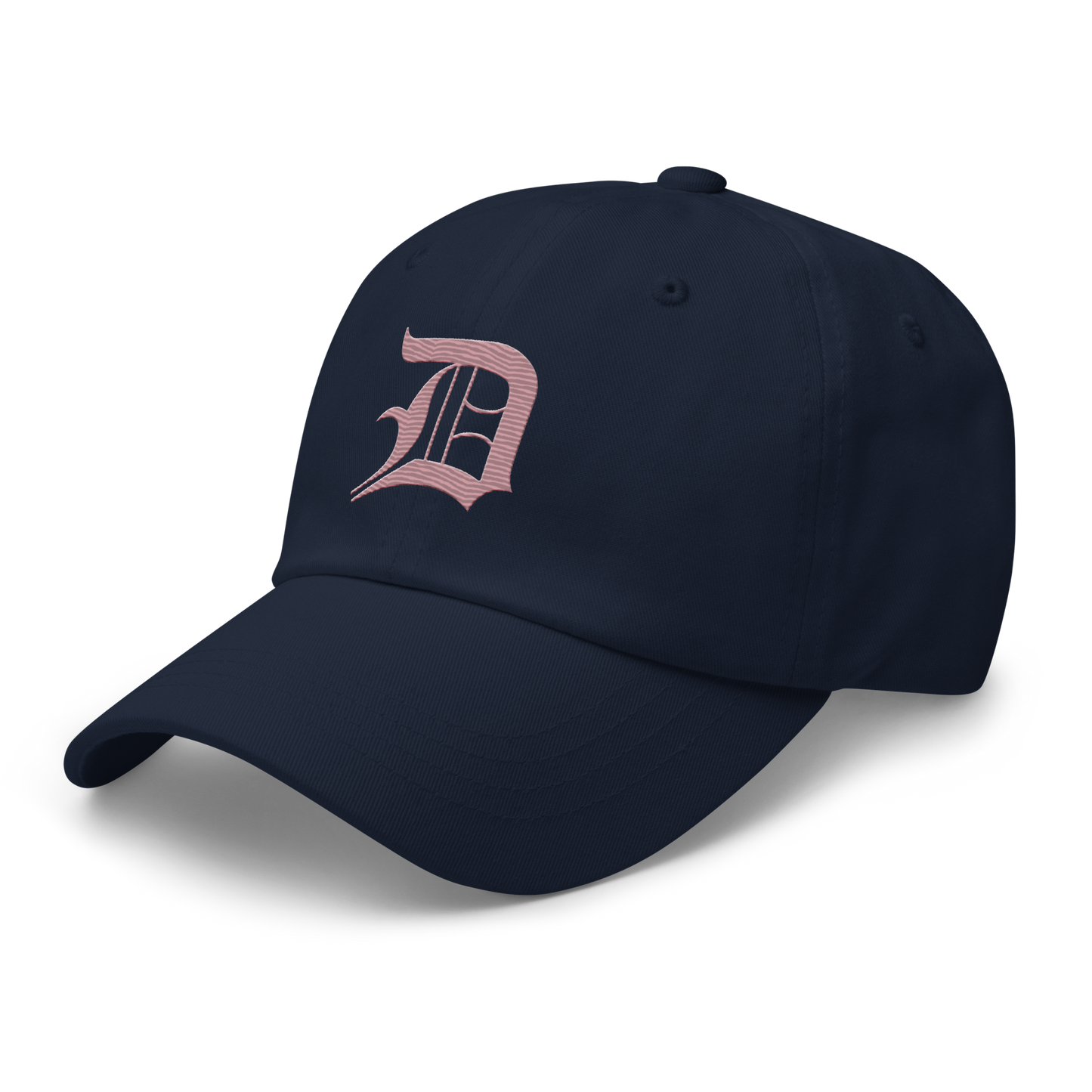 Detroit 'Old English D' Dad Hat (Cherry Blossom Pink)