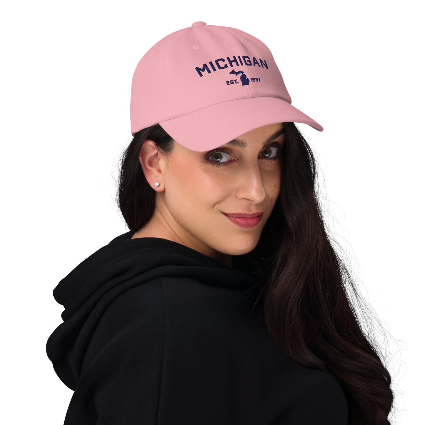 'Michigan EST 1837' Dad Hat (Athletic Font)