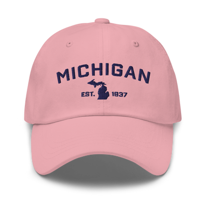 'Michigan EST 1837' Dad Hat (Athletic Font)