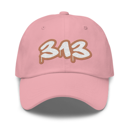 Detroit '313' Dad Hat (Copper Tag Font)