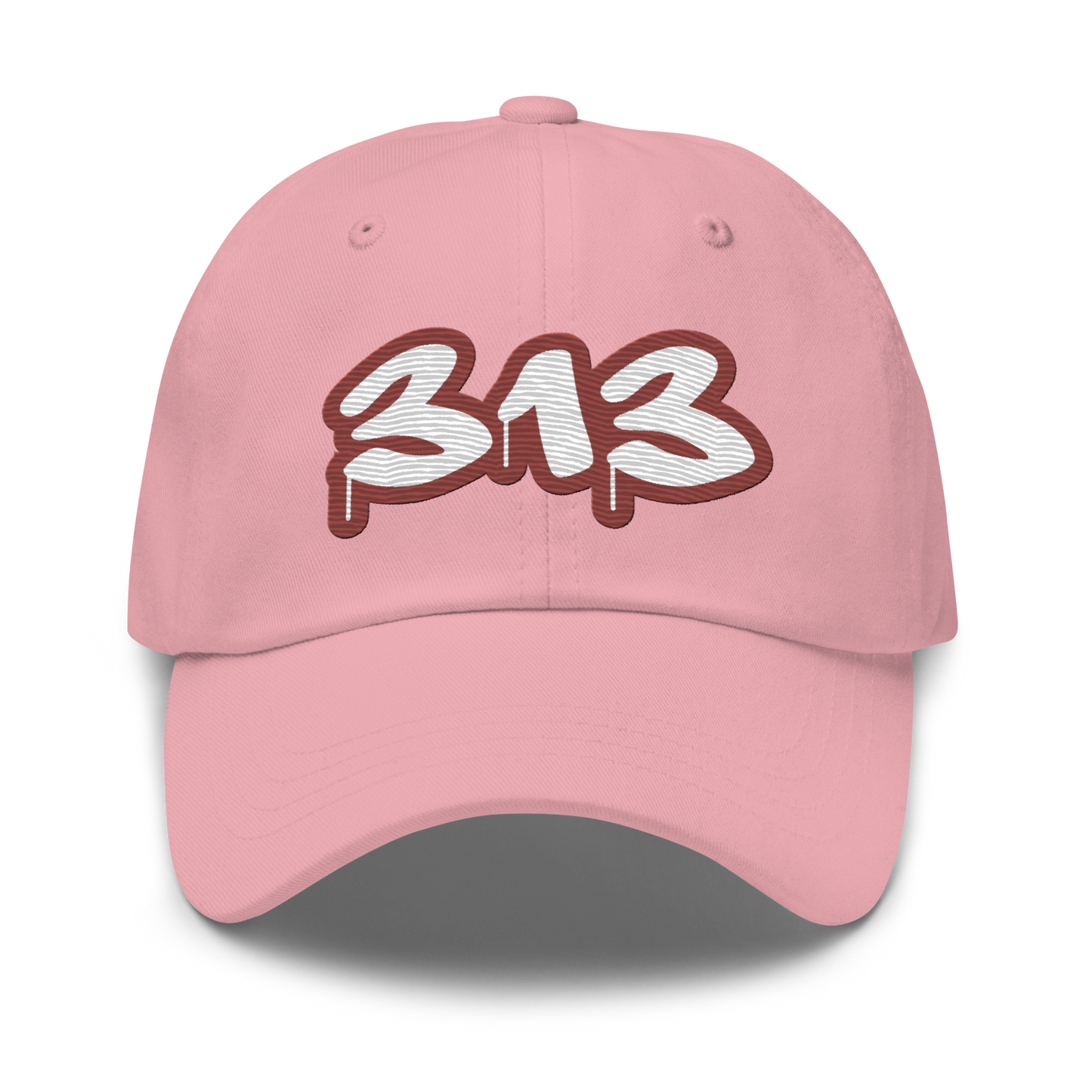 Detroit '313' Dad Hat (Ore Dock Red Tag Font)