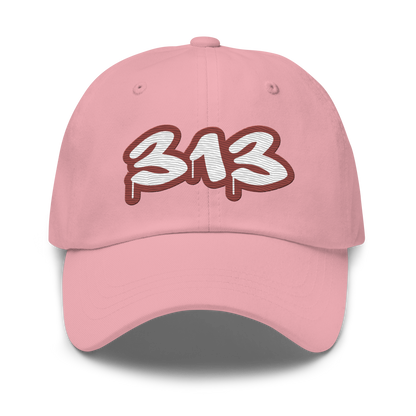 Detroit '313' Dad Hat (Ore Dock Red Tag Font)