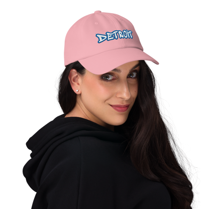 'Detroit' Dad Hat (Azure Tag Font)