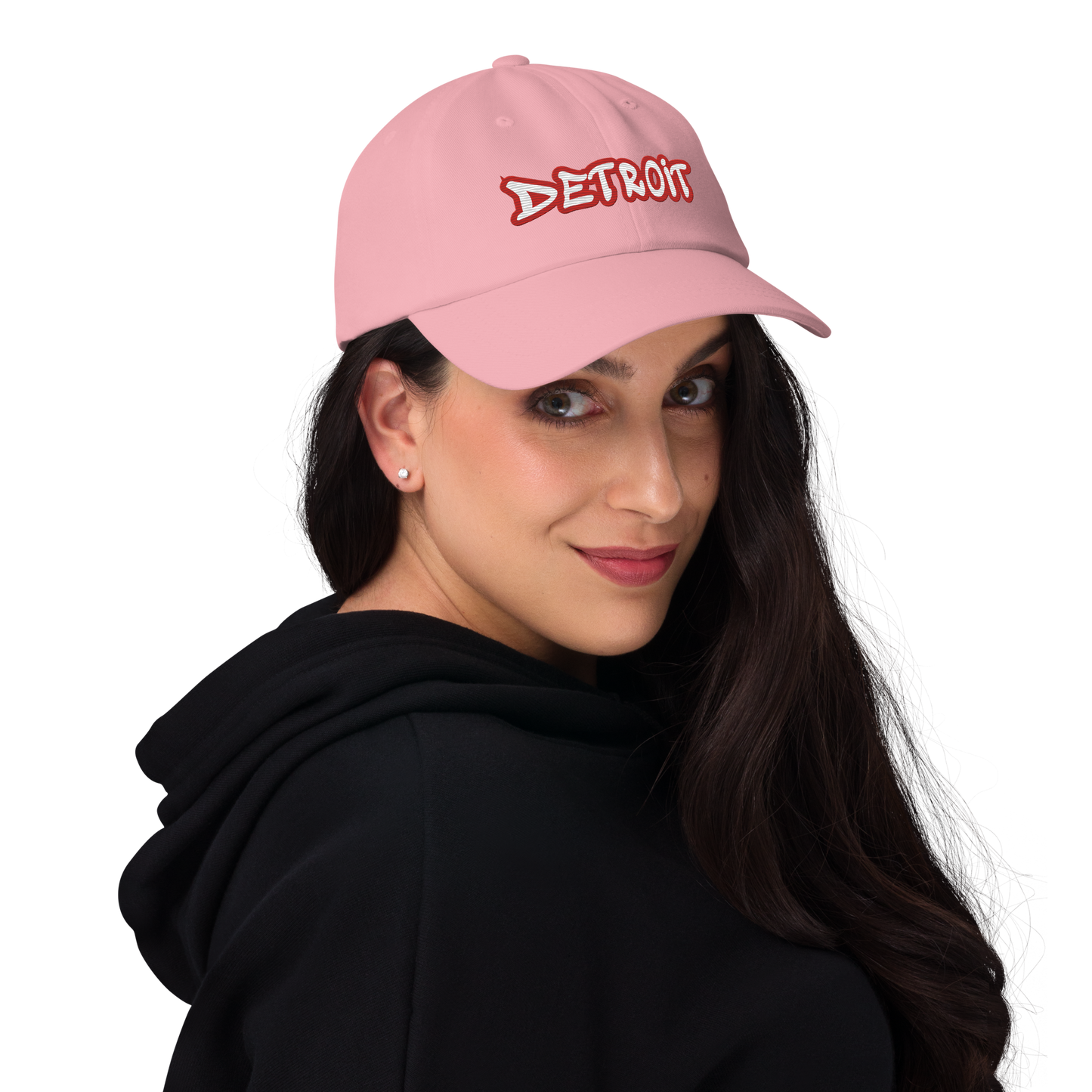 'Detroit' Dad Hat (Aliform Red Tag Font)