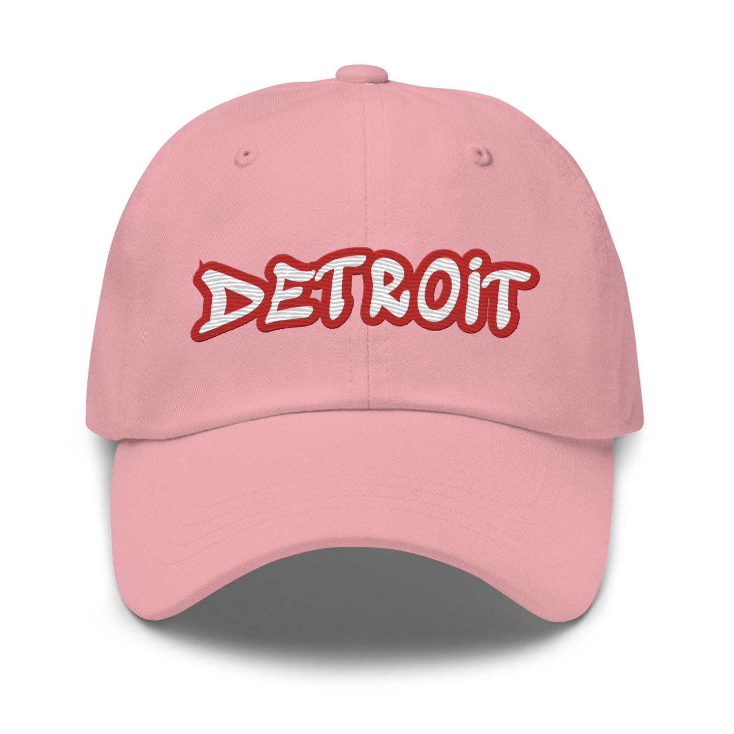 'Detroit' Dad Hat (Aliform Red Tag Font)