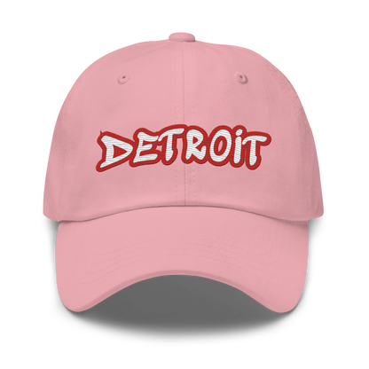 'Detroit' Dad Hat (Aliform Red Tag Font)