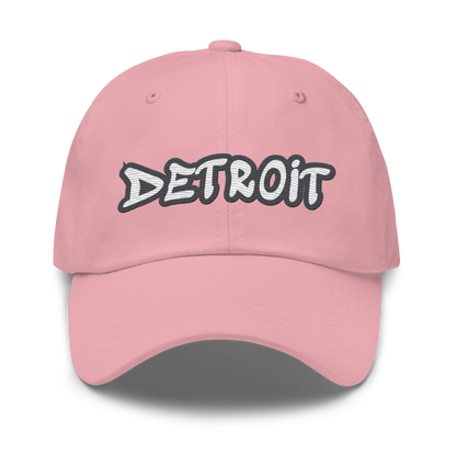 'Detroit' Dad Hat (Iron Ore Grey Tag Font)