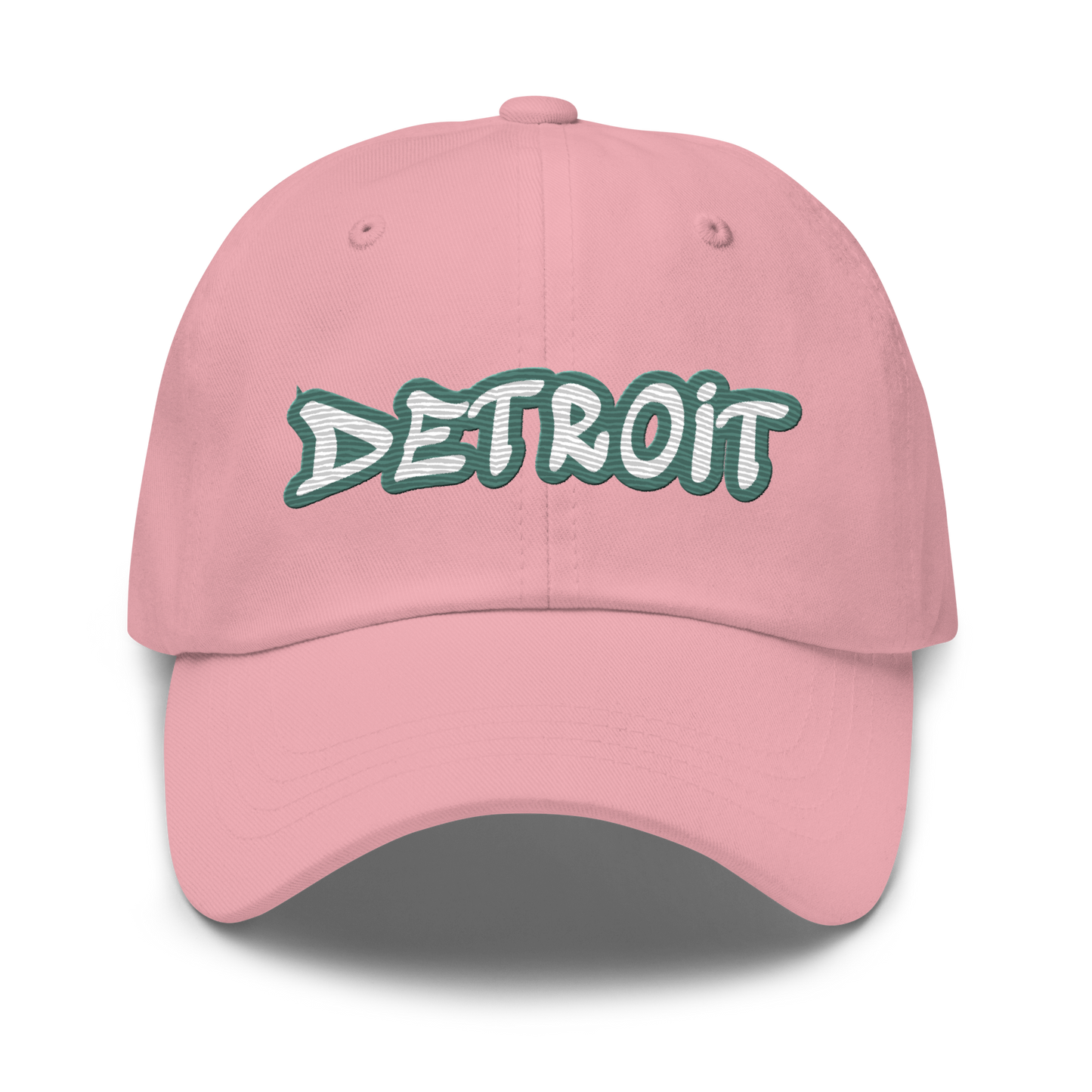 'Detroit' Dad Hat (Copper Green Tag Font)