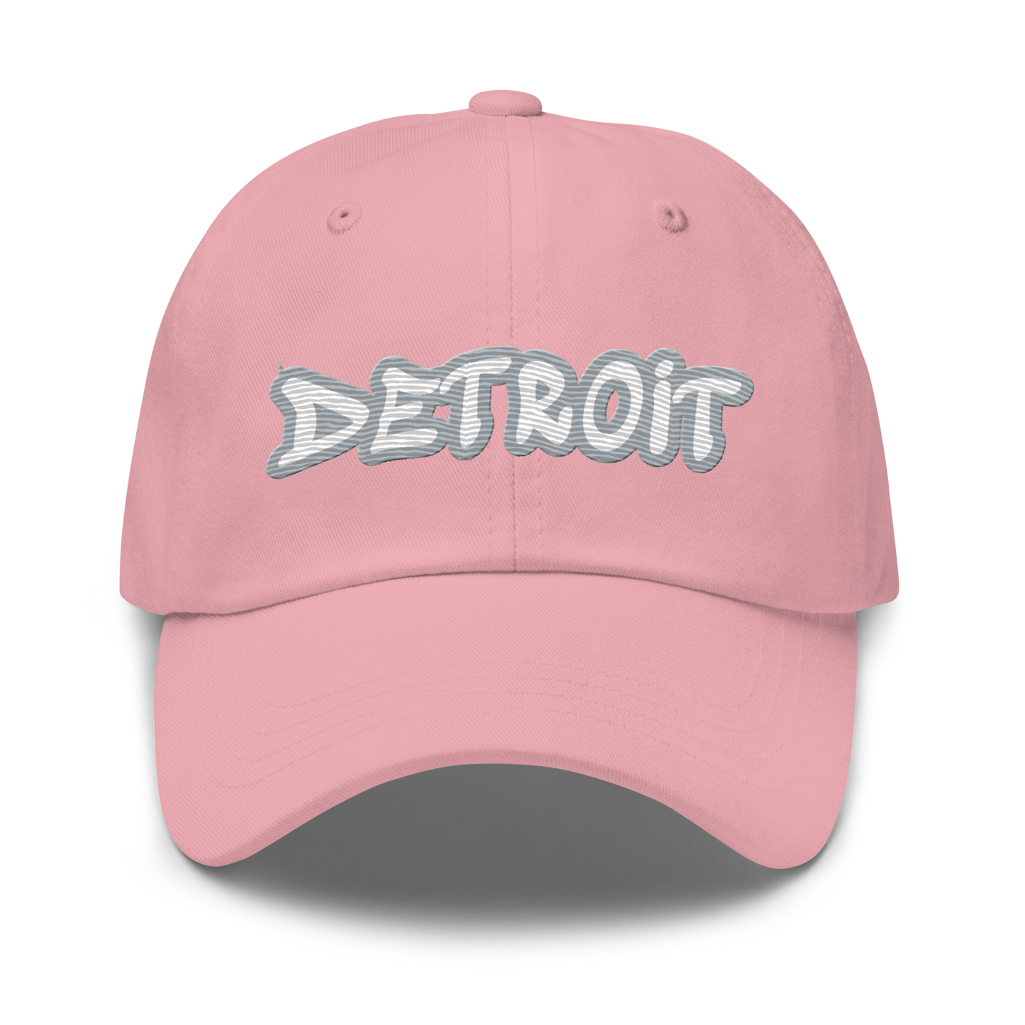 'Detroit' Dad Hat (Silver Tag Font)