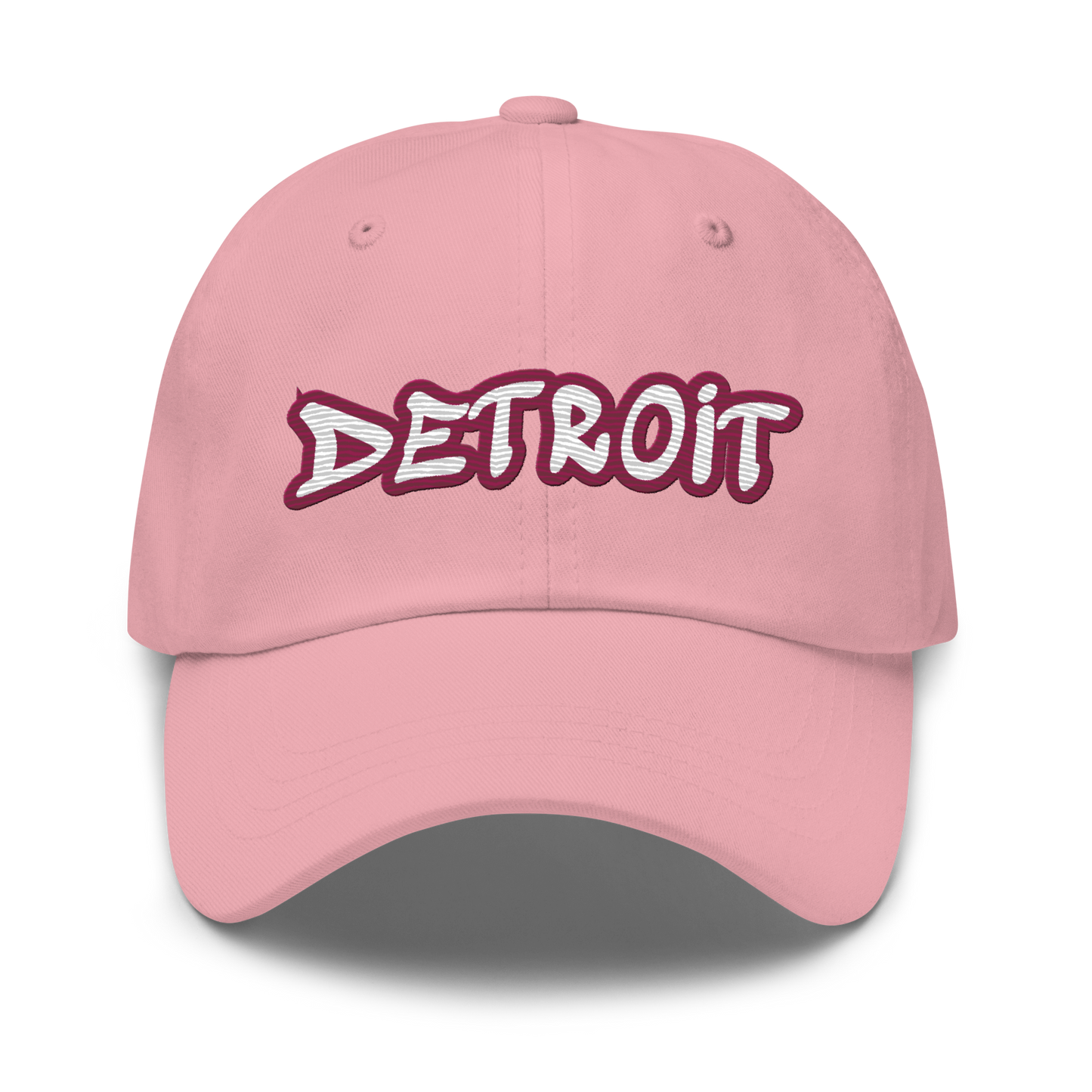 'Detroit' Dad Hat (Ruby Red Tag Font)