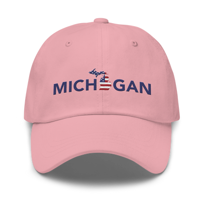 'Michigan' Dad Hat (Sans Font Patriotic Edition)