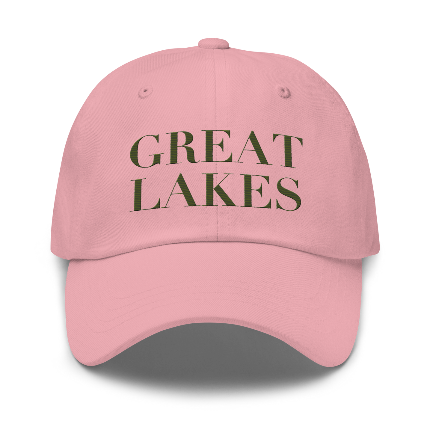 'Great Lakes' Dad Hat (Didone Font) | Army Green