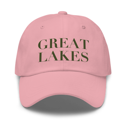 'Great Lakes' Dad Hat (Didone Font) | Army Green