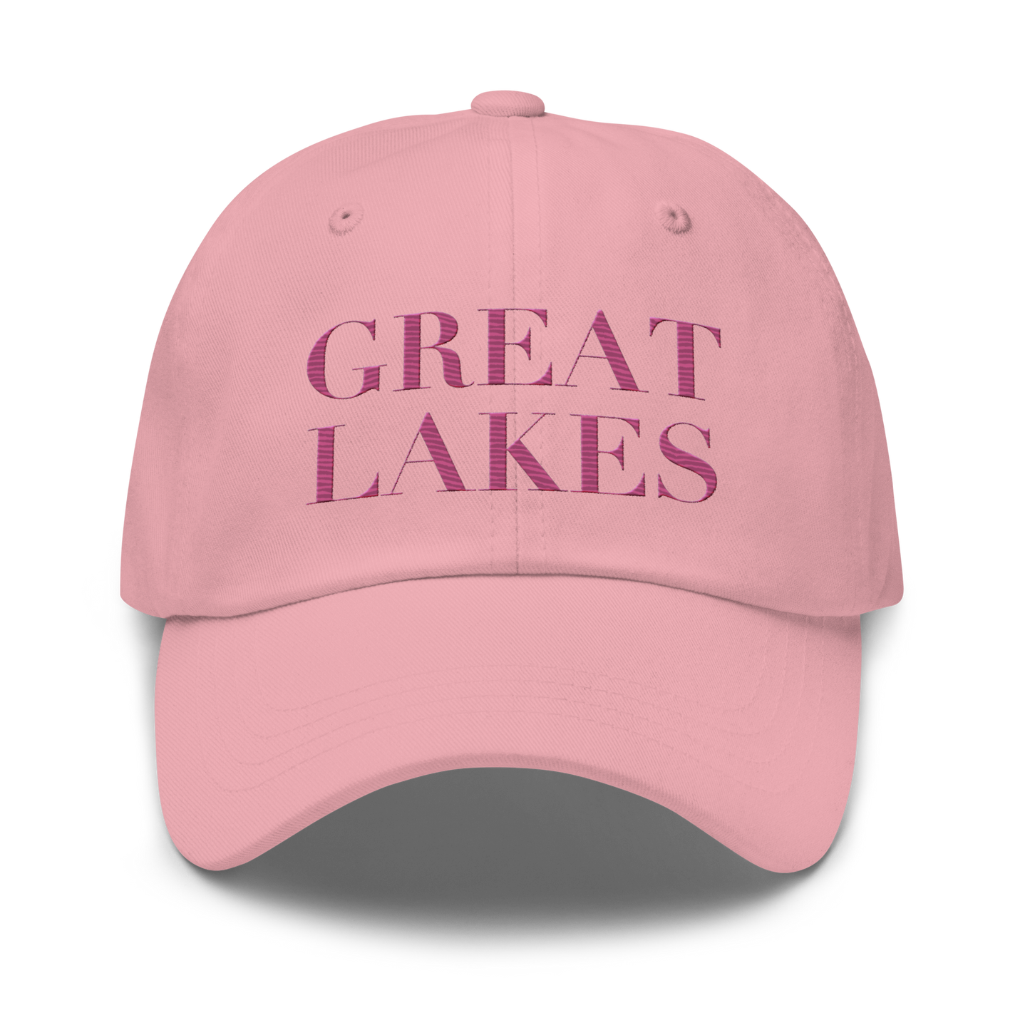 'Great Lakes' Dad Hat (Didone Font) | Apple Blossom Pink