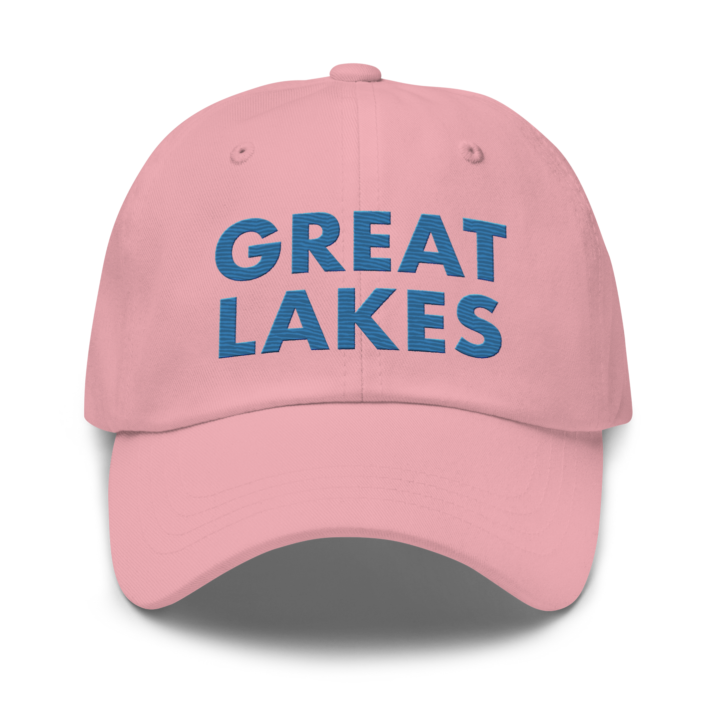 'Great Lakes' Dad Hat (Geometric Sans Font) | Superior Blue