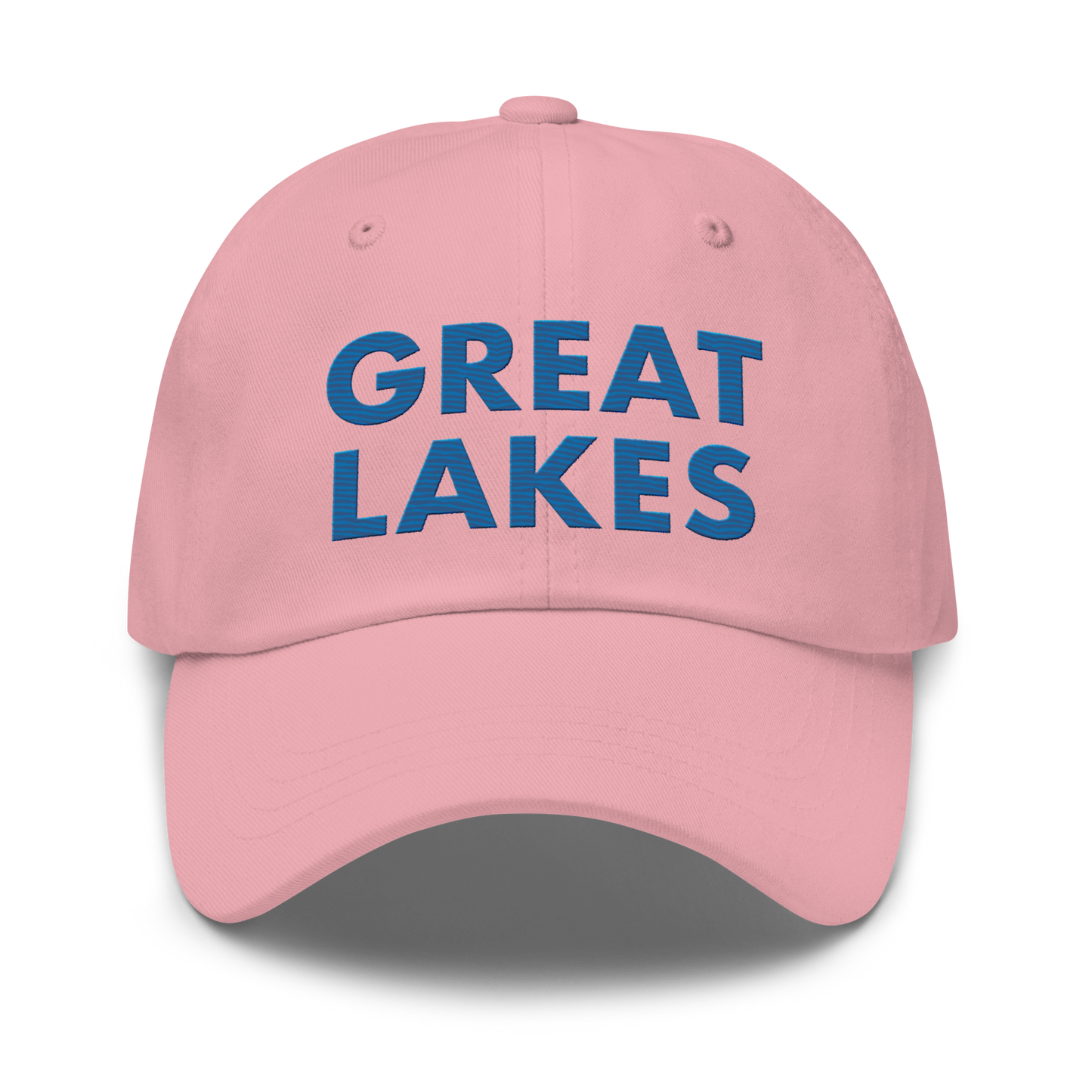 'Great Lakes' Dad Hat (Geometric Sans Font) | Azure