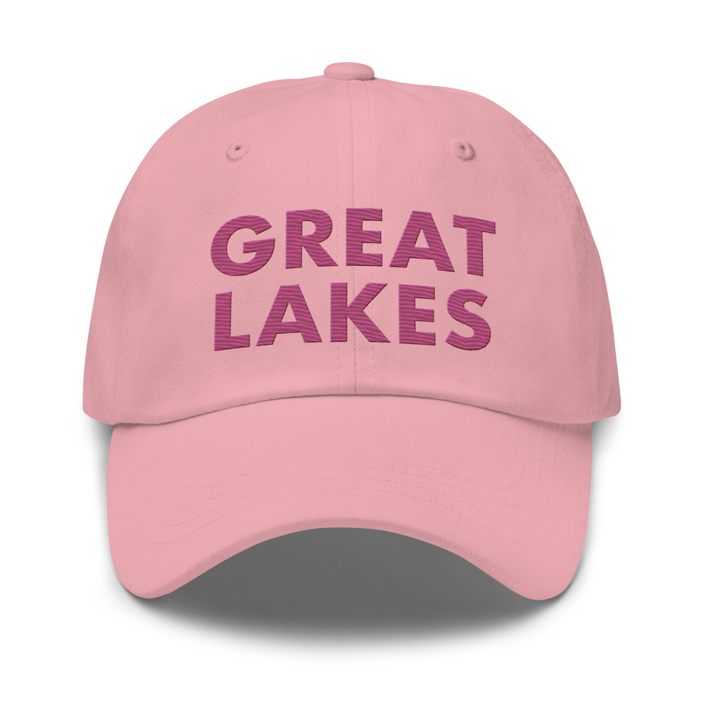 'Great Lakes' Dad Hat (Geometric Sans Font) | Apple Blossom Pink