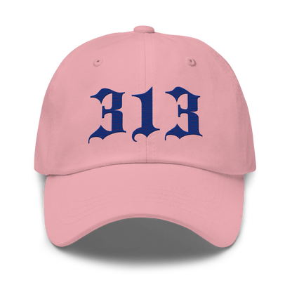 Detroit '313' Dad Hat (Old English Font) | Bourbon Blue