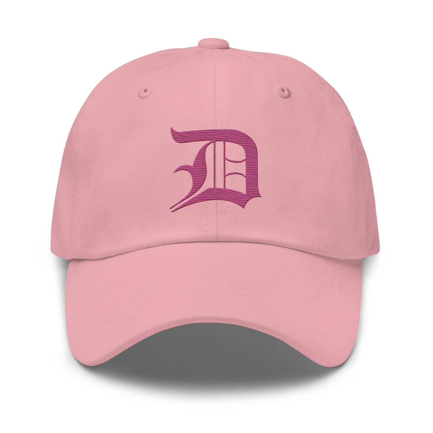 Detroit 'Old English D' Dad Hat (Apple Blossom Pink)